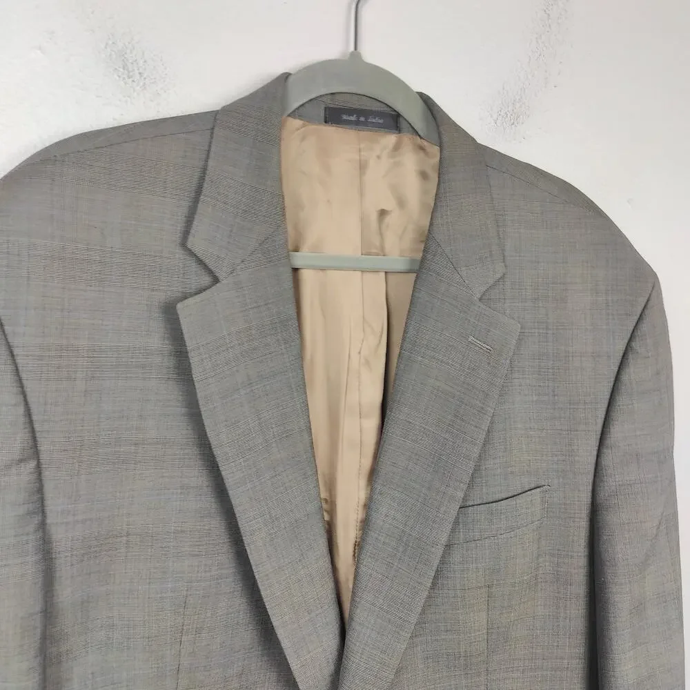 Lauren Ralph Lauren Blazer Mens 46L‎ Tan Brushed 100% Wool Preppy Suit
